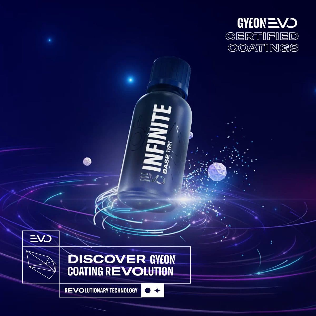 A bottle of Gyeon Infinite Type 1 ceramic coating