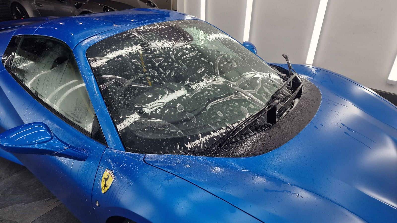 Ferrari F8 windscreen protection film Ferrari F8 windscreen protection film fitted by Auto-Protek