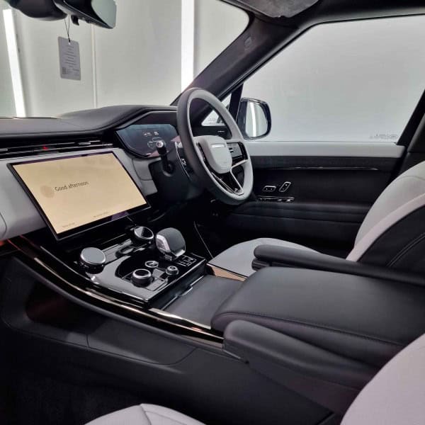 The interior of a Range Rover Sport, with Xpel paint protection film installed to interior.