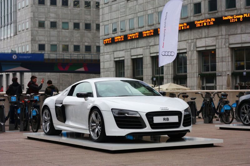 Luxury Audi parked in London.